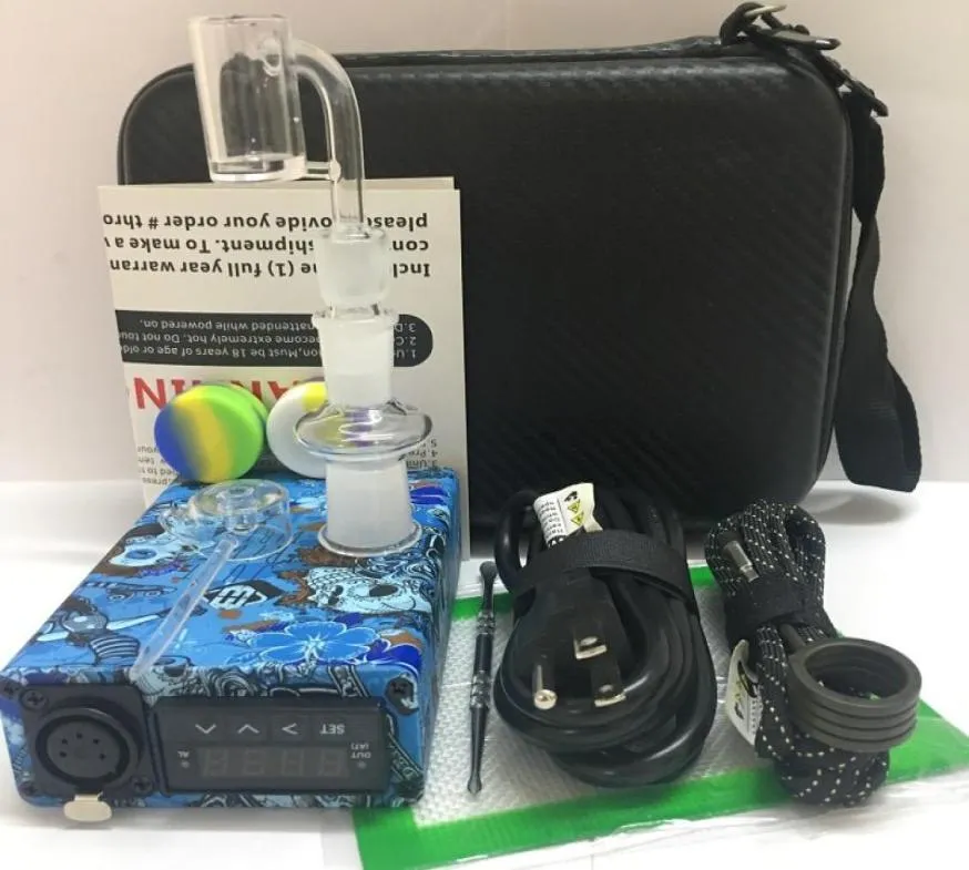 factory offer E nail Enail Wax Vapor Portable Oil Rig Dab Vaporizer PID TC box For Wax Mini Enail DHL1235692