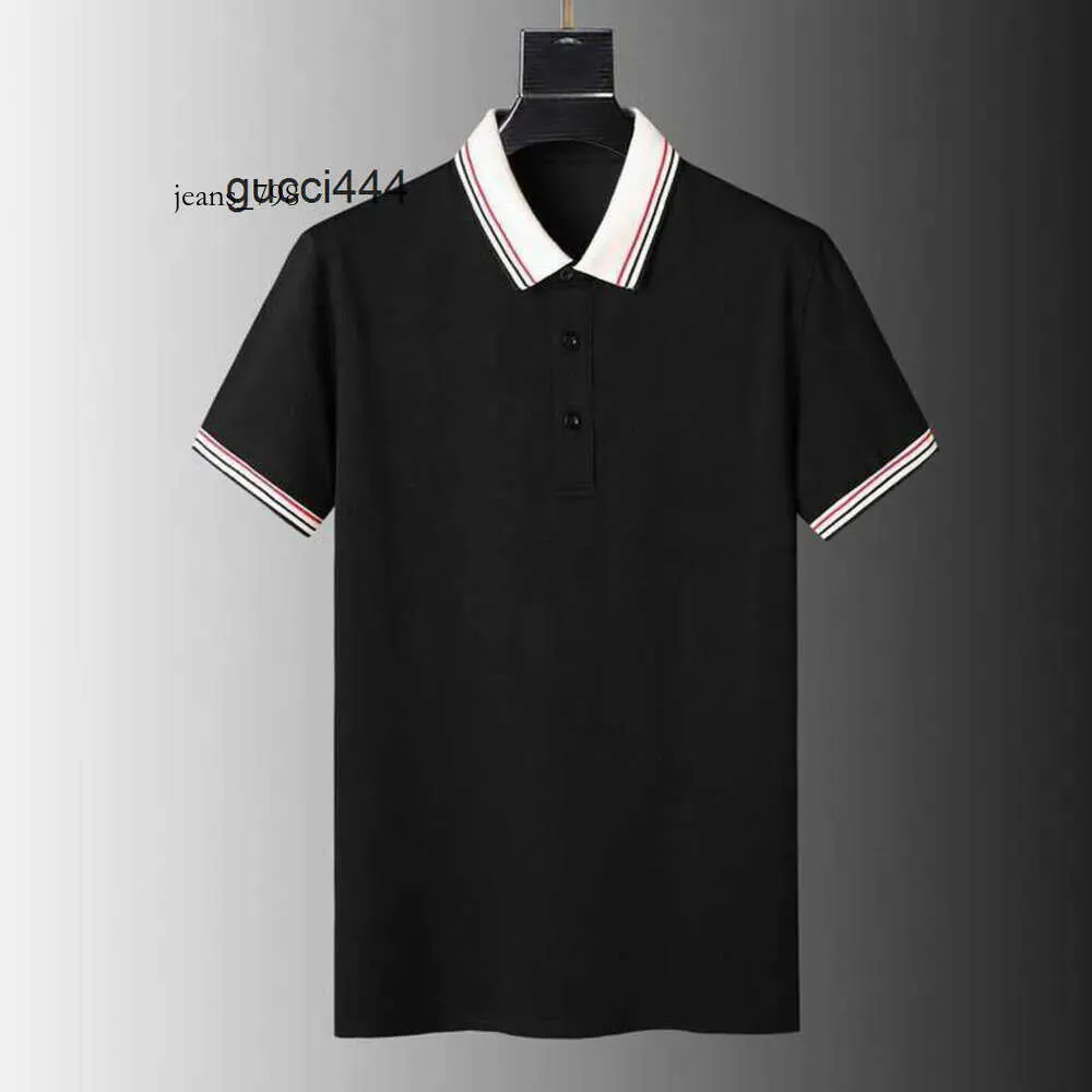 GY73 Burberies Burbreries Burberrries Burberriness Shirts Lapel Business Summer Men Men's T-shirt Short for Fashion Sleeve Designer Polo Large Shirt 8EPN