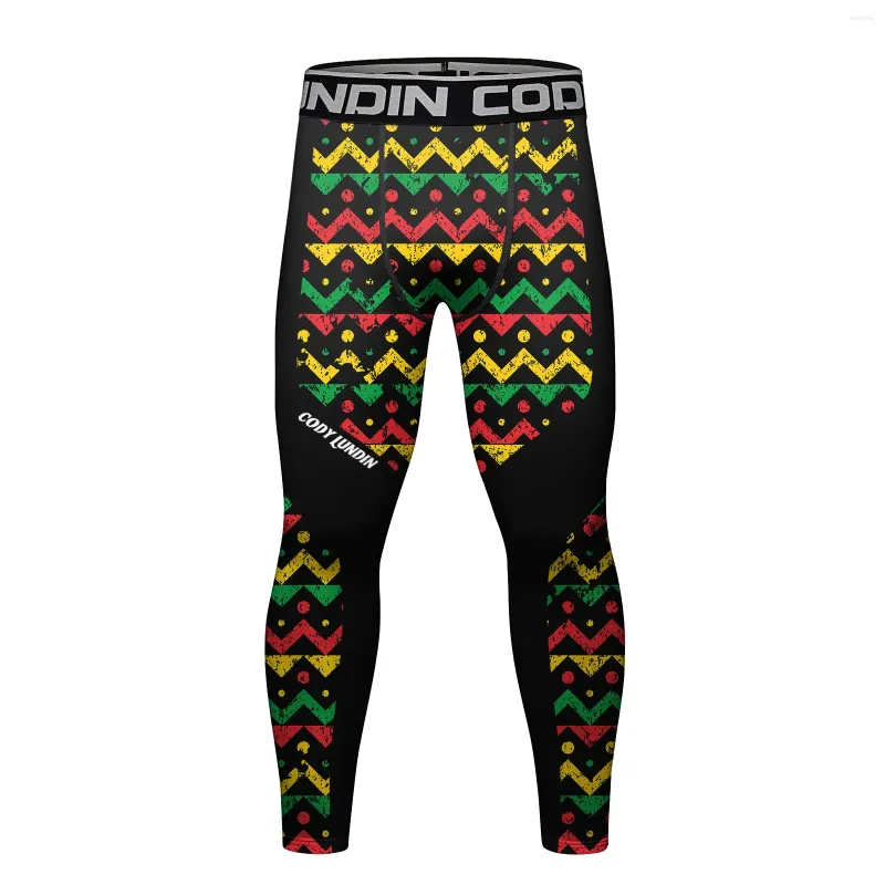 Men's Pants Cody Lundin Running Fitness Compression Skinny Tights Jogging Cool Sublimation Elastic Print Gym Workout Boxing Leggings