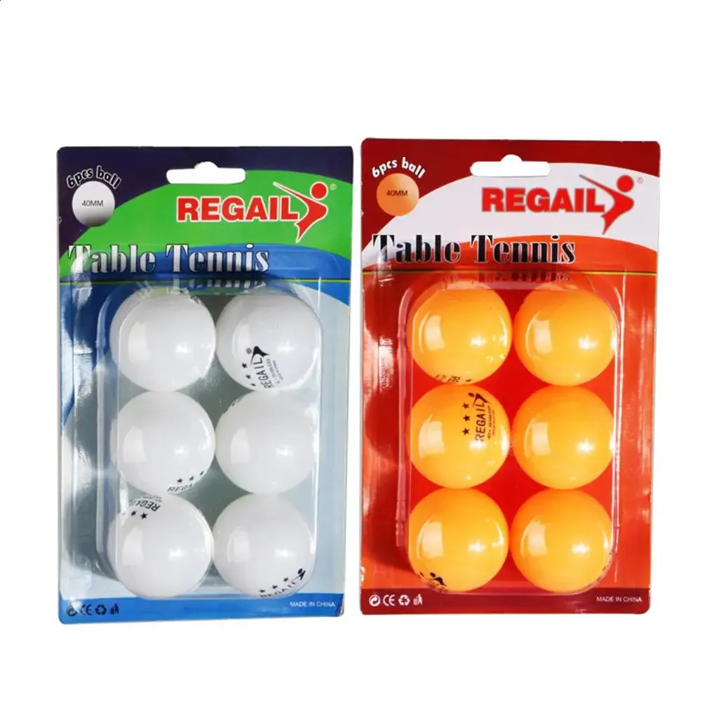 6pcs Gelişmiş Masa Tenis Topları Açık Hava Eğitimi Pingpong Ball Rekreasyon Top Hediyesi 240122