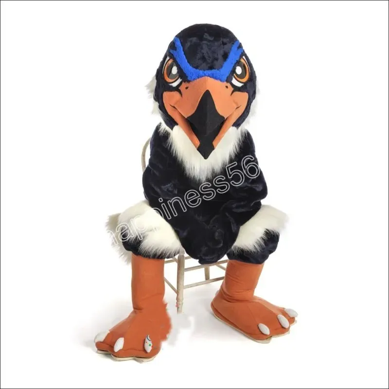 Desempenho azul falcão mascote trajes de alta qualidade personagem dos desenhos animados terno terno carnaval adultos tamanho halloween festa de natal carnaval vestido ternos