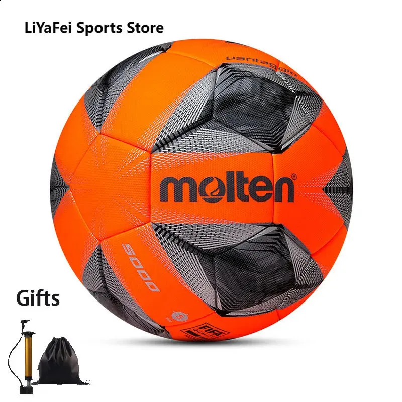 F5A5000 Molten Size 5 Adults Footballs Manual Sewing Outdoor Indoor Futsal Soccer Standard Matchトレーニングサッカーボール240127