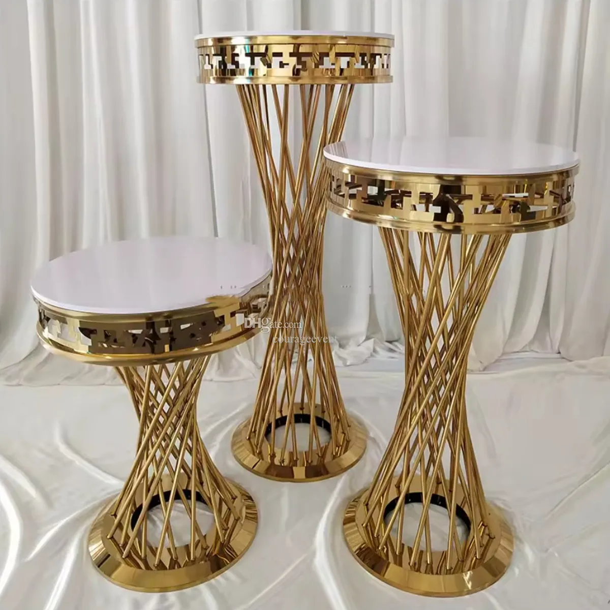 Flower Arrangement Stand Floral Stands Cake Stand for Weddings Pillar Pedestal Column Cylinder Cake Stand Wedding Round Dessert Display Table Party