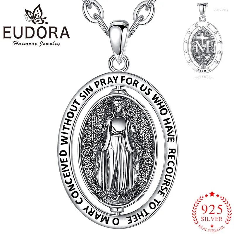 DHgate.com:925 Sterling Silver Virgin Mary Medal Necklace Religious ...