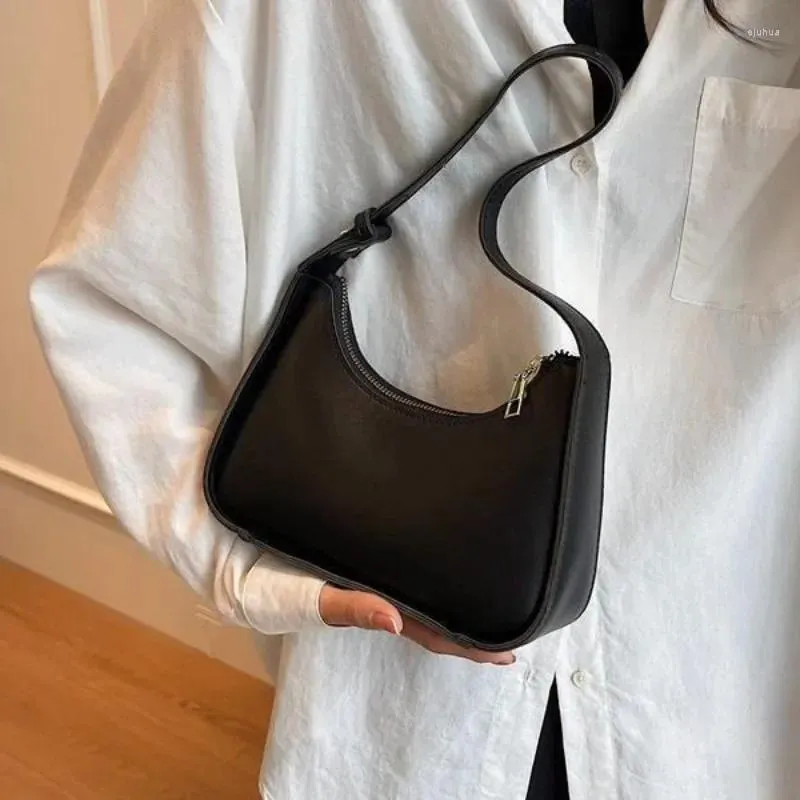 Evening Bags Korean Shoulder Bag For Women 2024 Luxury Underarm Woman Tote Fashion Brand Designer Retro Pu Leather Female Handbags Purses