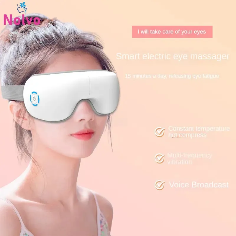 Pliable Smart Vibration Chauffage Masseur pour les yeux Yeux fatigués Cernes Supprimer Relaxation Soins des yeux Massage Instrument de beauté des yeux 240119