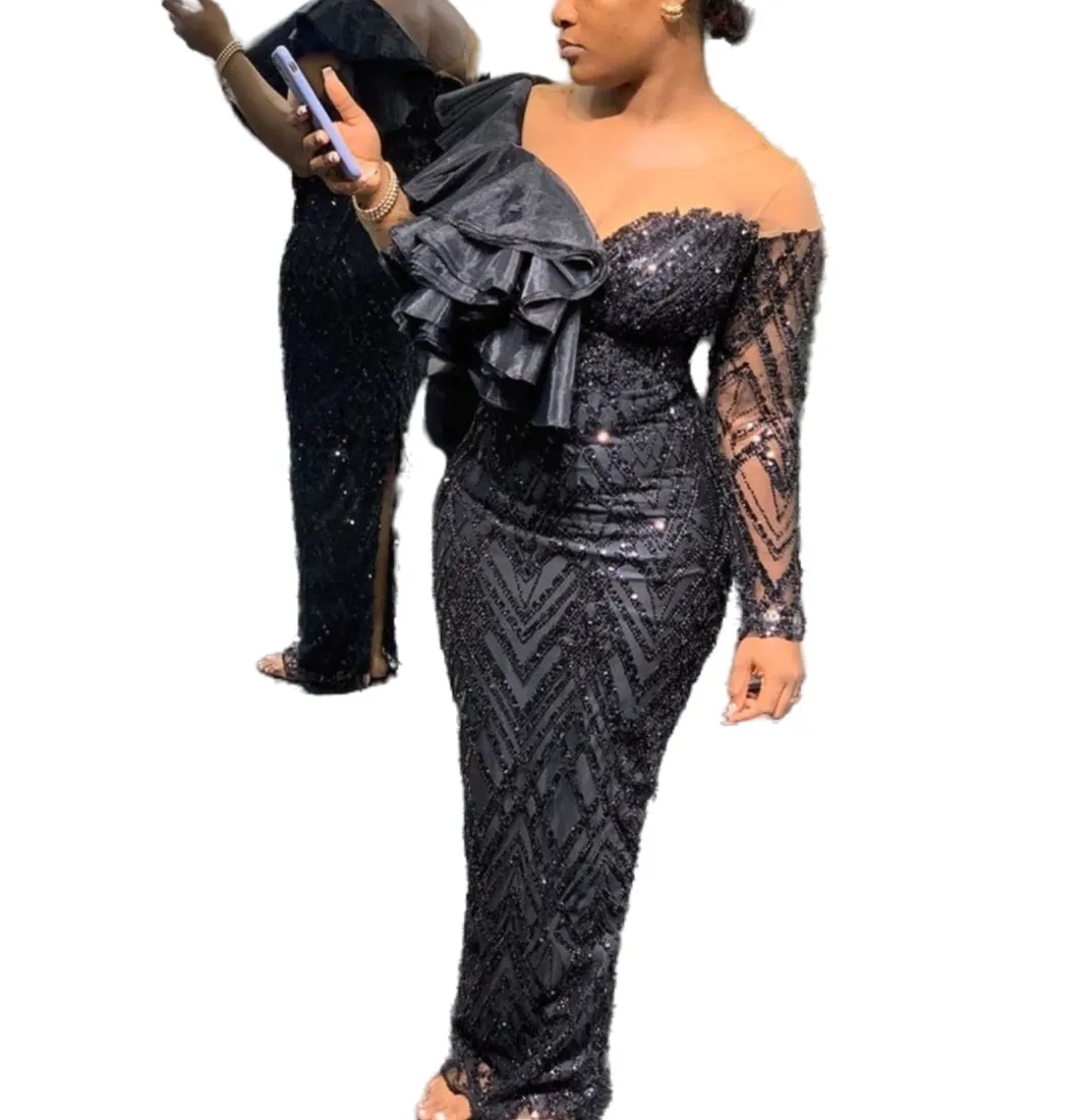 2 custom made Black Prom Dresses Beaded Crystals Velvet Evening Formal Party Second Reception Gowns Dress Please Contact Our Customer Service Before Placing Order