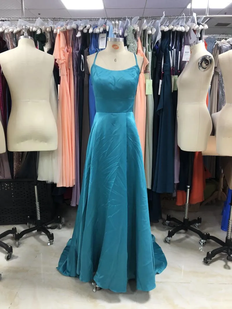 Party Dresses Winter Teal Long Satin Split Evening Dress 2024 Fashion Elegant Beaded Luckgirls Customizable Prom Mocini Tailor