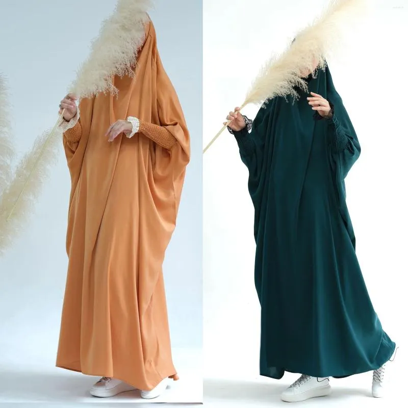 Ubranie etniczne Eid Ramadan One Piece Lace Jilbab Modlitwa Abaya Tradycyjna muzułmańska sukienka hidżabu Islmaic Khimar Turkey Women Kaftan Kebaya