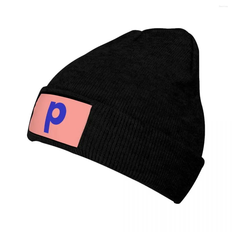 Berets P Beanie Hats Fashion Words Bonnet Men Women Casual Outdoor Sport Knit Hat Winter Design Elastic Caps