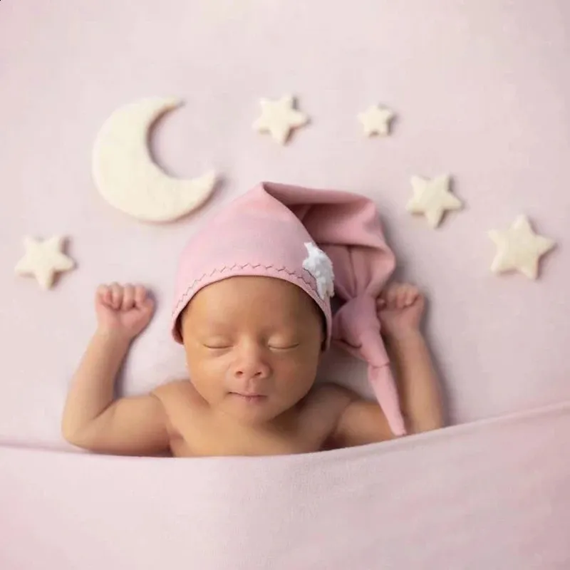 born Pography Props Wool Felt Moon and Star Mini Infant Po Shoot Accessories Baby Decorations Creative Prop 240125