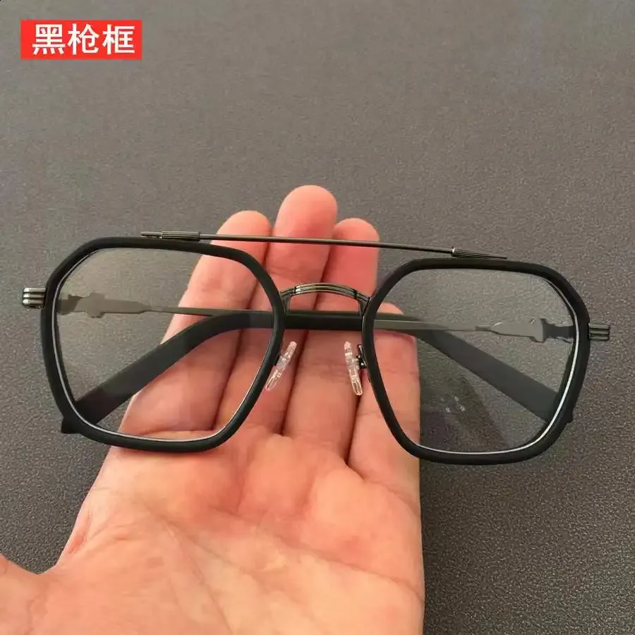 William Chan Gleiches Brillengestell, männliche Mode-Sonnenbrille, großes Gesicht, breite, dicke Krempe, Anzugbrille, weiblich, BK 240131