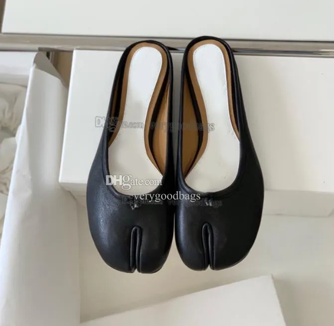 Tabi Ballerine Chaussure Femmes Maison Luxe mm6 Designer Sandale Moitié Chaussures Décontractées Ballef Plat En Cuir Cheville Talon Slip Sur Botte En Cuir D'agneau Danse De Veau