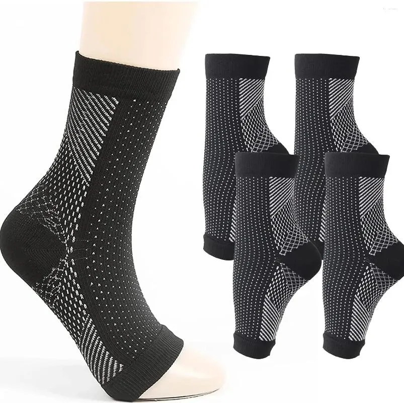 Chaussettes pour hommes Compression Men des femmes Sleeve anti-fatigue Soulagez le gonflement de la cheville Sport