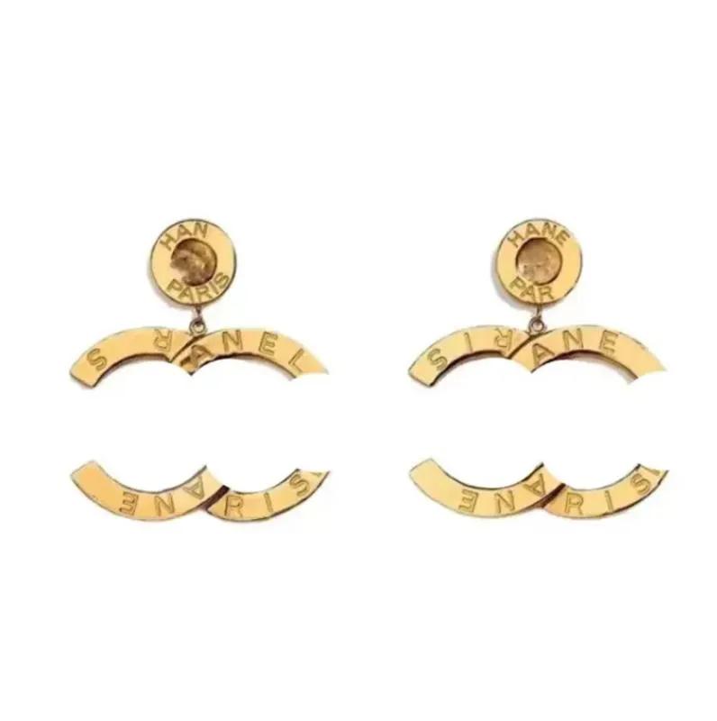 Fashion gold Buttons earrings aretes for women party wedding lovers gift jewelry engagement with box