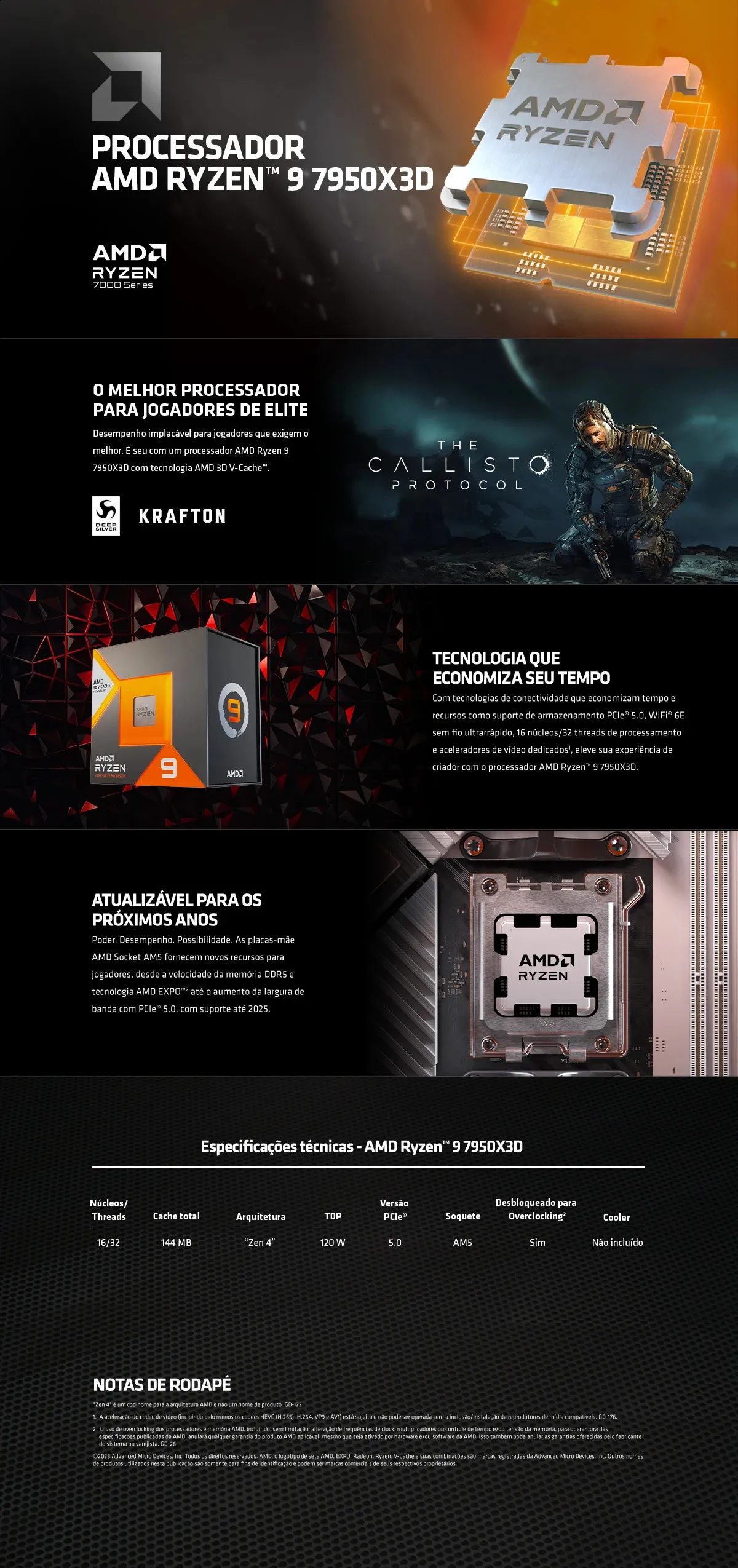 AMD Ryzen 9 7950X3D CPU Processor | 16 Core, 32 Thread | 4.2 AMD Ryzen 9 7950X3D CPU Processor | 16 Core, 32 Thread | 4.2
