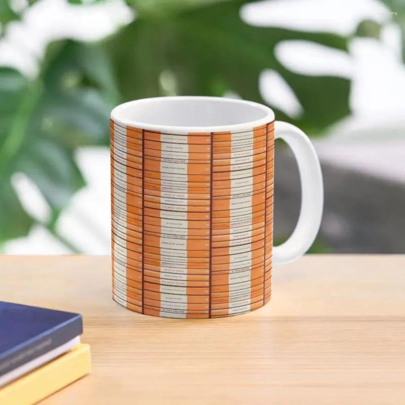 Mugs Book Spine Graphic Shirt Coffee Mug Thermal Cup Cups