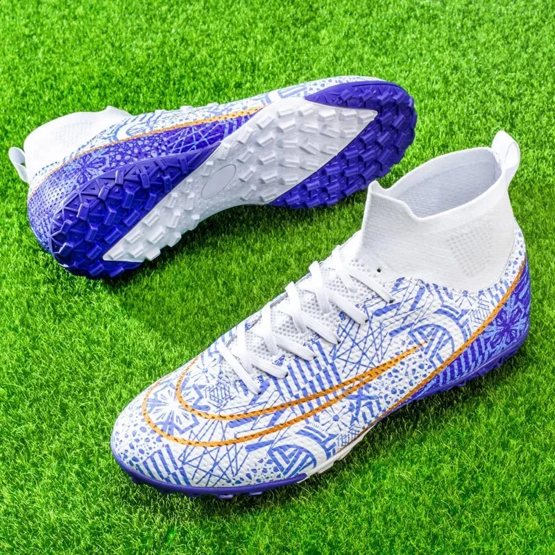 Мужские футбольные бутсы с длинными шипами Kids Grass TF/FG Training Soccer Shoes Кроссовки для профессионального общества Спорт на открытом воздухе Футбольные бутсы 240129