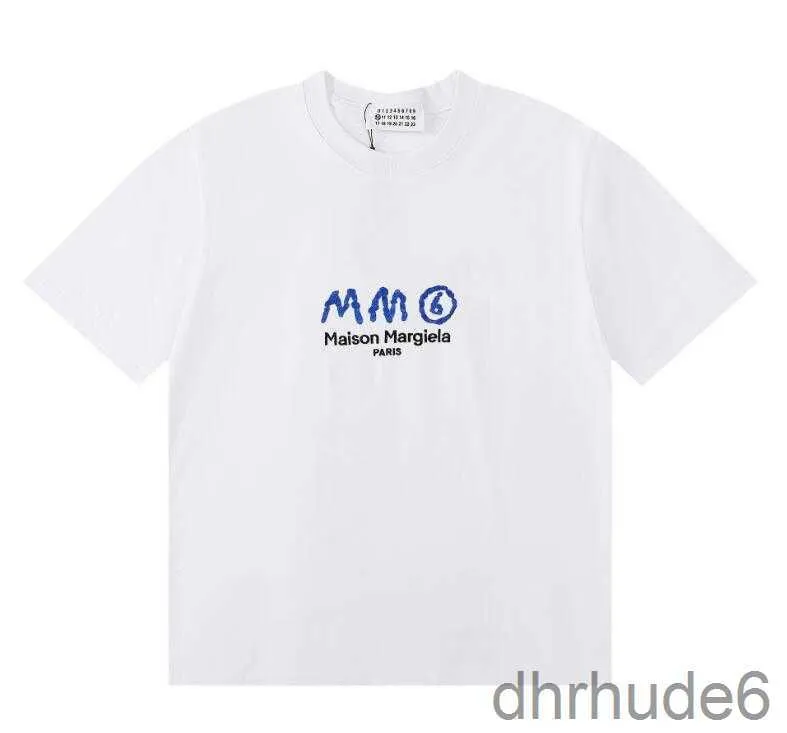 MM6 klassisk vit designer t shirt sommar överdimensionerade män tshirt kvinnor tee margiela herrar kläder 0ou5