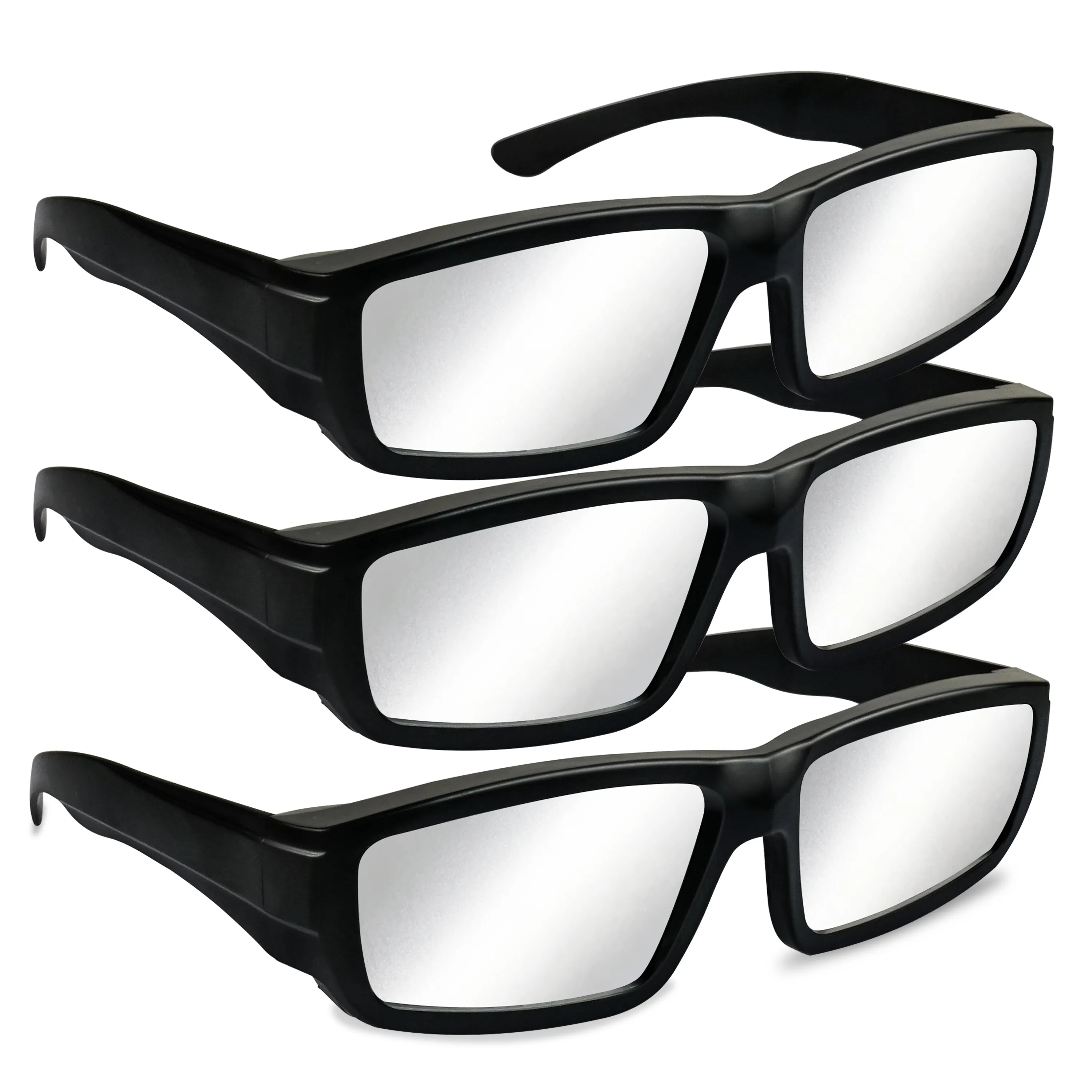 Lot de 3 lunettes solaires Eclipse – Lunettes de sécurité certifiées ISO CE pour une visualisation directe du soleil pour lunettes solaires en plastique approuvées Eclipse 2024