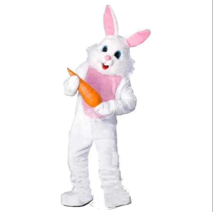 2024 Kaninchen Maskottchen Kostüm Cartoon Charakter Outfits Anzug Erwachsene Größe Outfit Geburtstag Weihnachten Karneval Kostüm für Männer Frauen