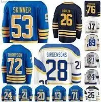 2022  Jeff Skinner Hockey Jersey Dylan Cozens Kyle Okposo Rasmus Dahlin Jack Eichel Tage Thompson Girgensons BUF Custom Stitched Men