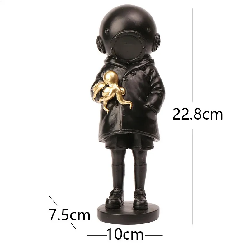 Banksys Deep Sea Drive Statues Resin Craft Home Decoration Christmas Christmas Luxurious Giffious Figurine飾りの部屋の机の飾り240123