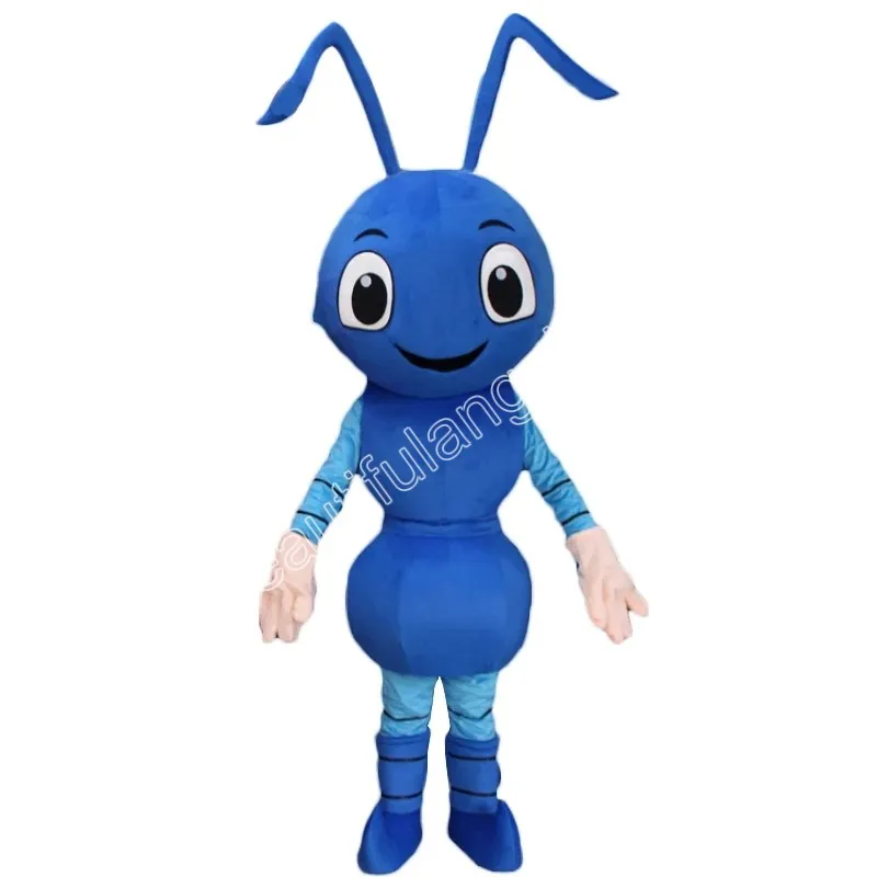 Halloween Red and Blue Ant Mascot Costume Högkvalitativ anpassning av tecknad plysch tand anime temakaraktär vuxen storlek jul karneval fancy klänning