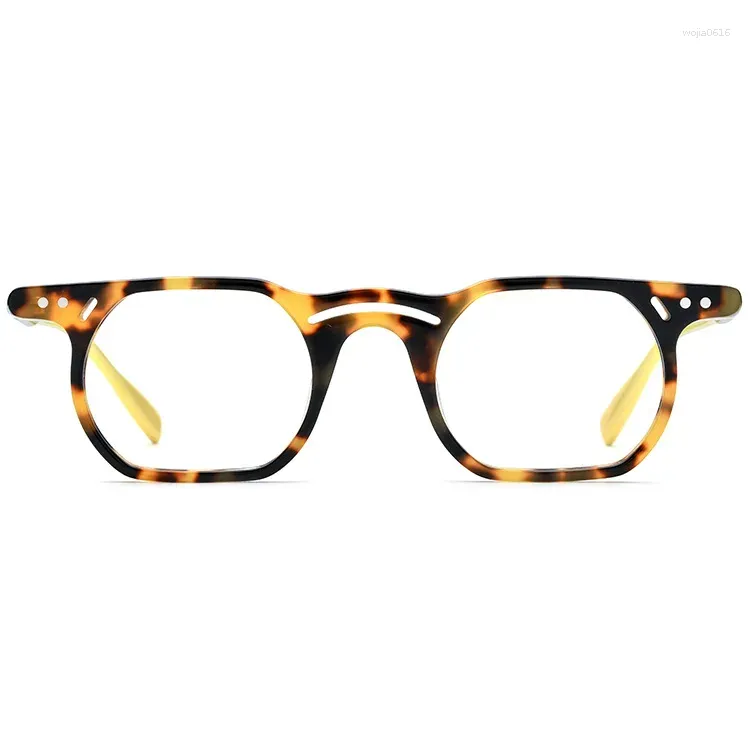 Sunglasses Frames 2024 Style Square Acetate Vinatge Eyewear Clear Lense Myopia Eyeglasses Street Snap Prescription Glasses Frame