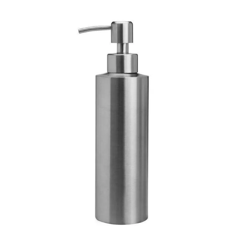 Tam 304 Paslanmaz Çelik Tezgah Lavabo Sıvı Sabun Losyon Dispenser Mutfak ve Banyo için Şişeler 250ml/8oz 350ml/1167oz GR LNFS