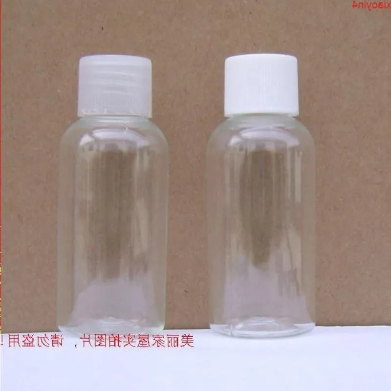 Freeshipping Wholesale 40ml Plastic Lotion Bottle Rotated Cap Transparent Cosmetic Jar Refillable Bottlegoods Xgasl
