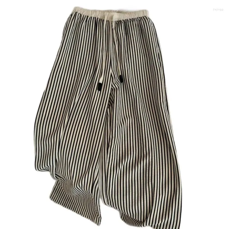 Spodnie damskie długie koronkowe mopowe luźne wersję typu kolor kontrastowy Projekt paska komfort 2024 wiosna/lato