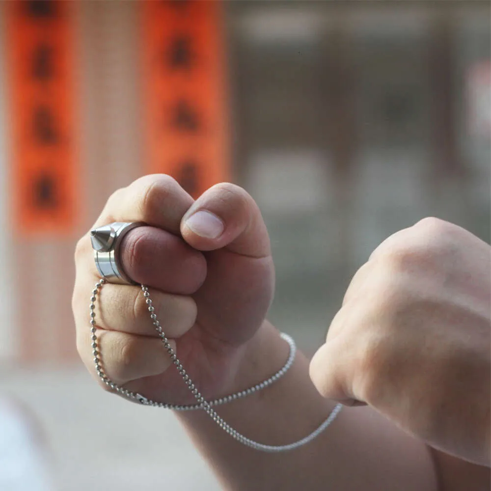 Couteau à main en acier au tungstène, doigt extérieur, tigre, fenêtre cassée, fournitures de défense pour femmes, outils automatiques, concepteurs de bagues, boucle de boxe dissimulée HKEI