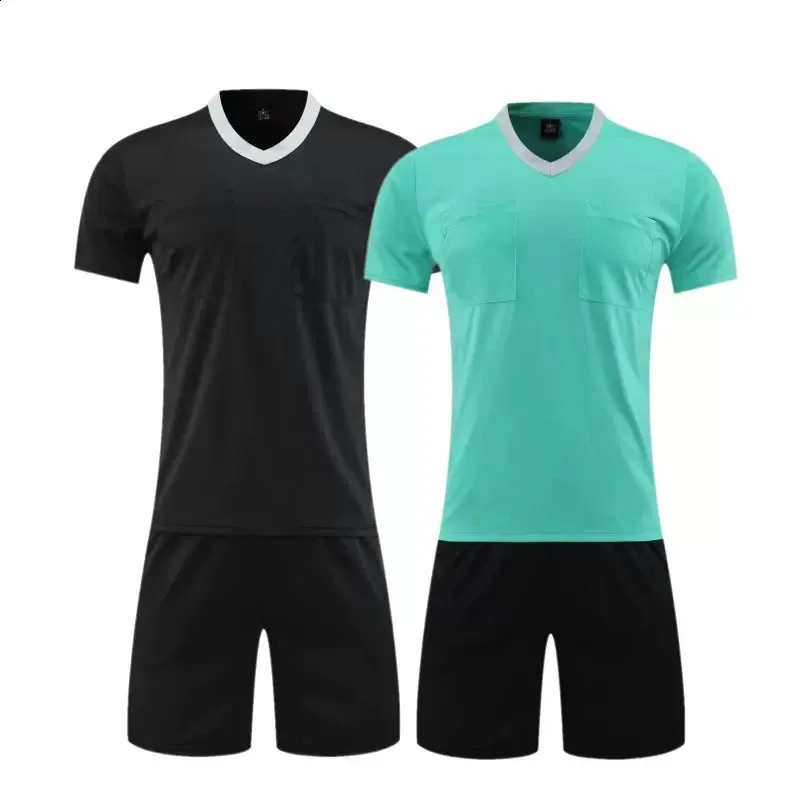 Erkekler Kadın Futbol Hakemi Üniformaları Profesyonel Yargıç Futbol Forma Şortları Gömlekler Takım Cep Trailtsits Giysileri Özel 240122
