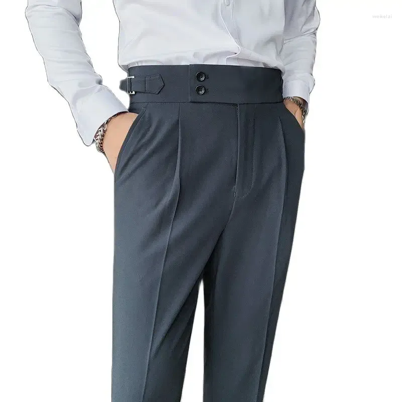 Abiti da uomo Cropped Man Abito pantaloni in alto in giro per spicco di matrimonio Abito da festa Formale Mens Pant Pant