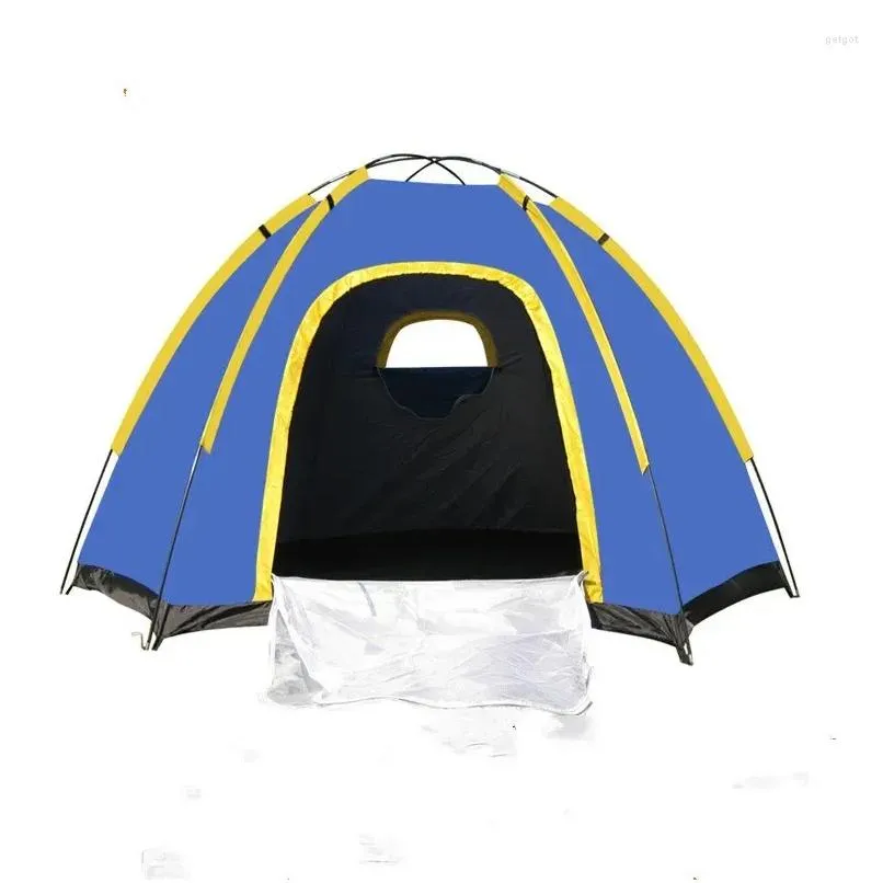 Namioty i schroniska Outdoor Cam Waterproof Tent Tent Turist Fibreglass Bars Traliight Beach Families Canopy 4 -osobowa naturehike Down