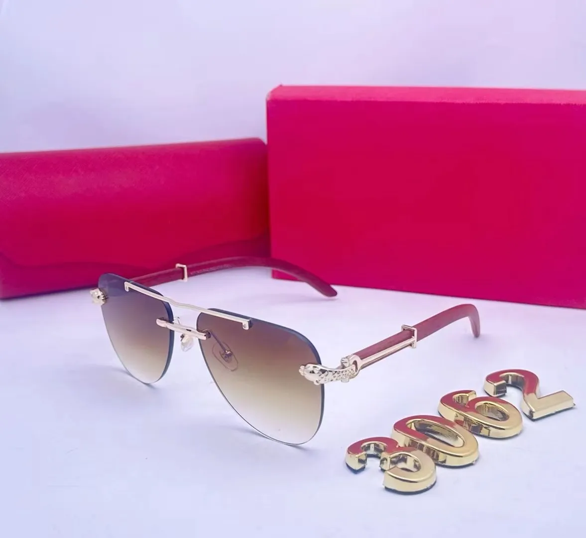 2024 Top Summer Luxury Oval Frame Solglasögon Rund Designer Kvinnor Mens Goggle Senior Eyewear For Women Eyeglasses Cat Eye Vintage Metal Sun Glasses