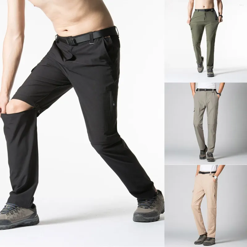 Pantalons pour hommes Hommes Séchage rapide Détachable Deux pièces Lâche Stretch Chino Hommes 9 10 Casual Slim Fit Sports pour