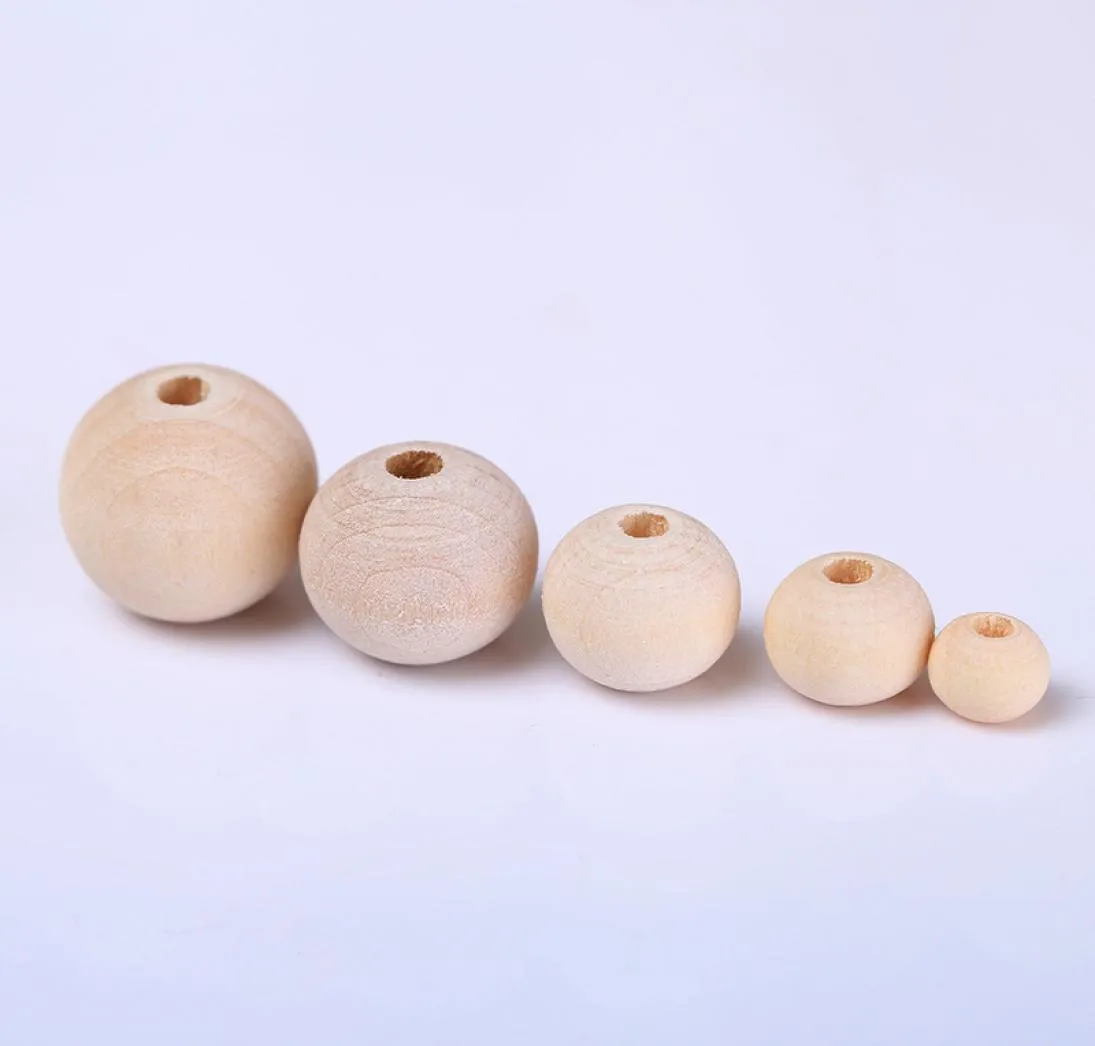 wood White Round Spacer Bead Jewelry for Bracelet DIY jewelry making 68101214 16mm3027722