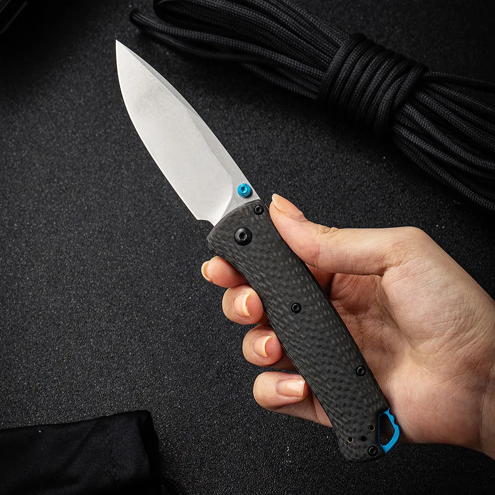 Carbon Fiber Handle Mini BM 533 Folding Knife Outdoor Hunting Survival Safety-defend Tactical Pocket Knives Portable EDC Tool