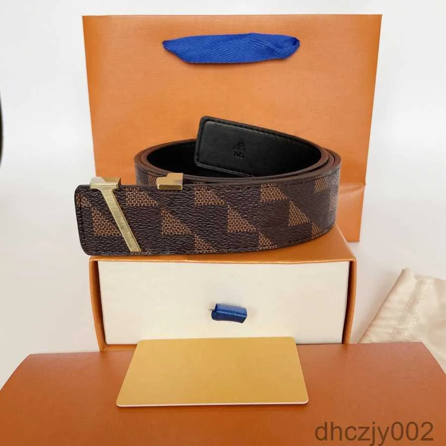 Initiales zilveren gesp omkeerbare riem 40 mm riemen voor dames ontwerper heren heren luxe leer dames bruin monogram Damier Azur blauw wit Damie M62v FVM 1D8Z