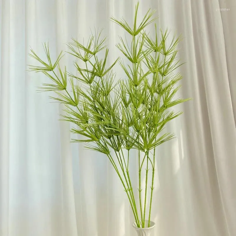 Dekorativa blommor bambu inomhus hemrumsdekoration tillbehör grenar gröna konstgjorda rotting lämnar till bröllop blommor kontor