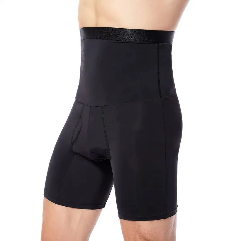 VIP Men Body Shapers Mage Control Shorts Hög midja bantning Underkläder Sömlös mag 240126