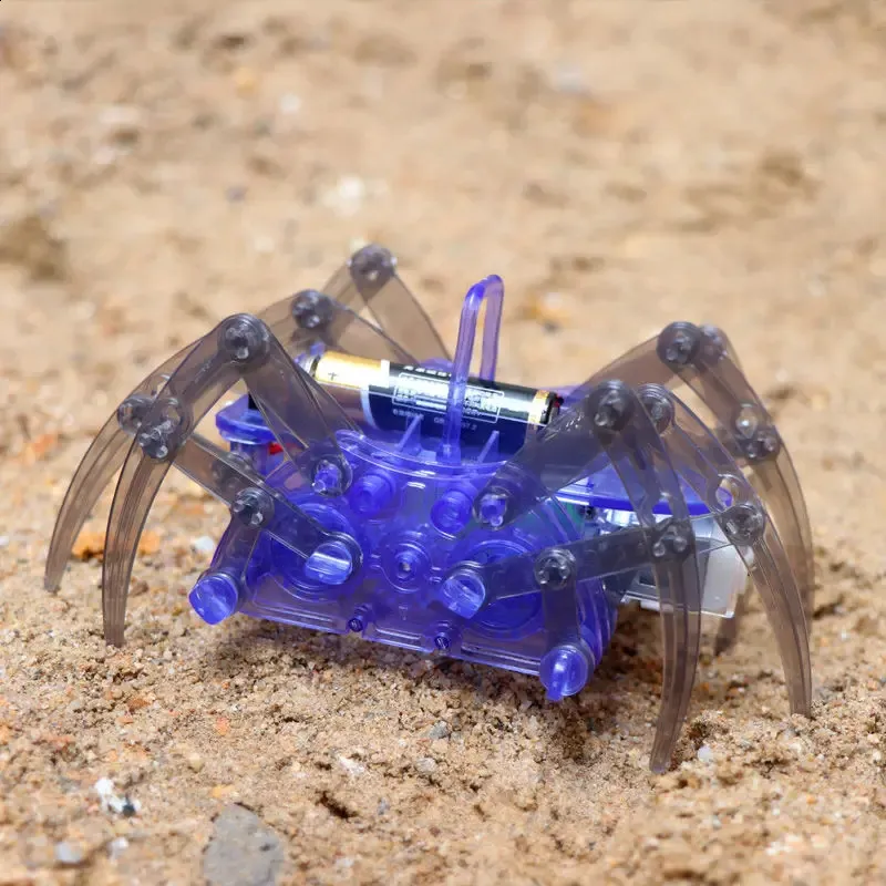 Technology Small Production Invention Spider Robot Electric Spell Diy Students Stem Science Experiment Set Toys 240124