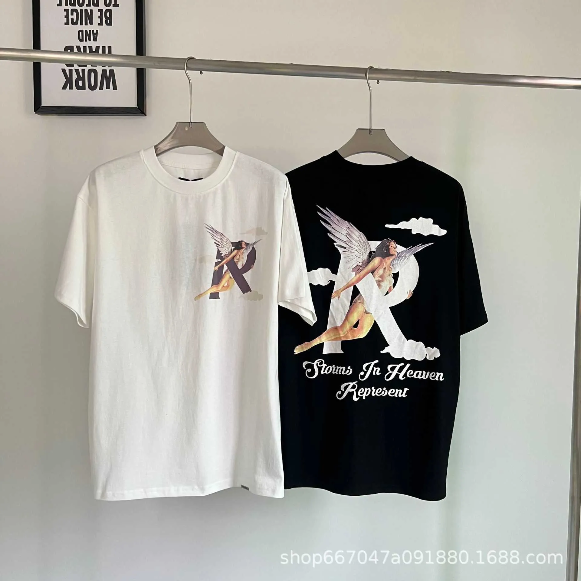 T-shirt da uomo Represnet-shirt Vtg a maniche corte da uomo e da donna T-shirt americana High Street Loose piccola e popolare Ins Fashion Brand Summer Fog Wsfw