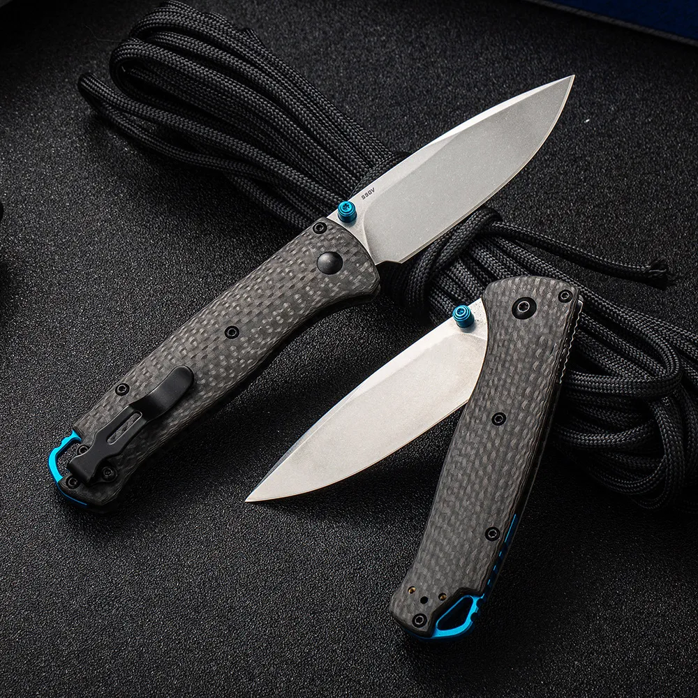 Carbon Fiber Handle Mini 533 Folding Knife Outdoor Hunting Survival Safety-defend Tactical Pocket Knives Portable EDC Tool