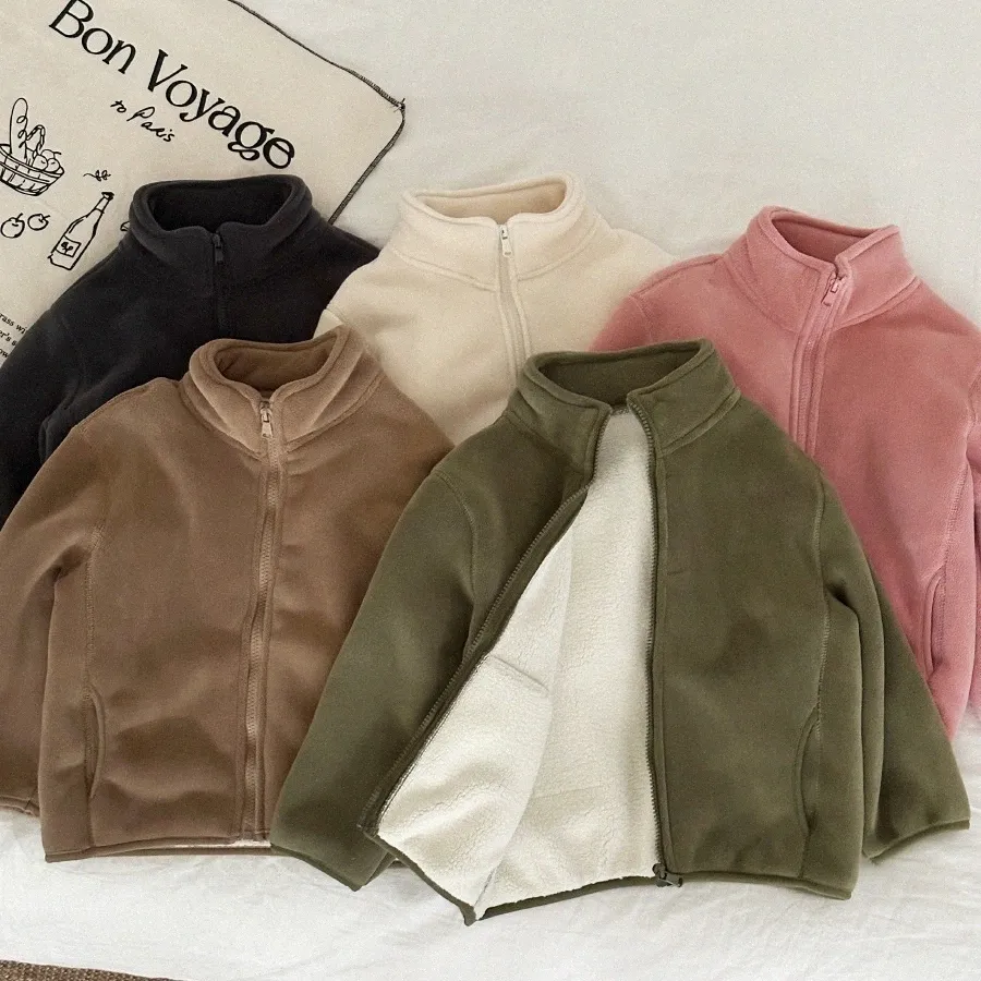 Crianças Casacos Inverno Quente Crianças Roupas Meninos Jaquetas Meninas Criança Ao Ar Livre Roupas Infantis Casual Plush Youth Outwears Rosa Branco Verde k9Np #