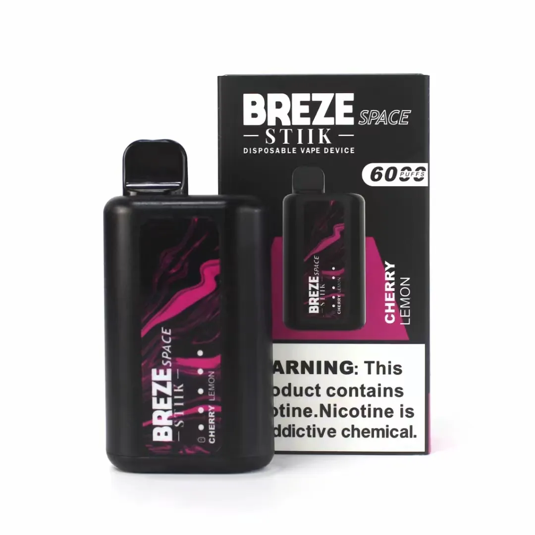 新しいオリジナルエレクトロニクスタバコBreze Stiikスペース最大6000パフ13ml 1500mAh非再充電可能な5 LEDバッテリーインジケーターOEM注文を歓迎します