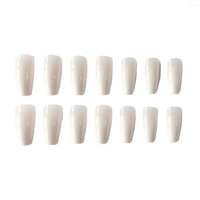 False Nails Long White Solid Color Artificial Nail Decoration Diy Press-On For Professional Salon Supply Drop Delivery Health Beauty A Otyk2