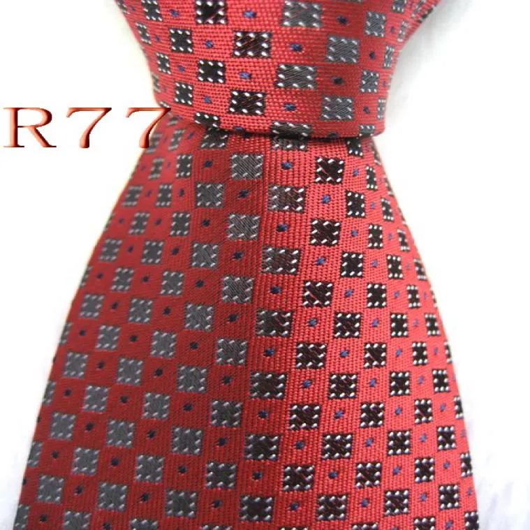 R77 100silk Jacquard المنسوجة يدويًا Men039S Tie Necktie0121276973